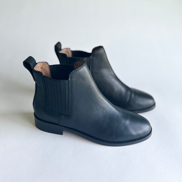 Madewell Black Genuine Leather Chelsea Boots size 7 - Picture 1 of 16